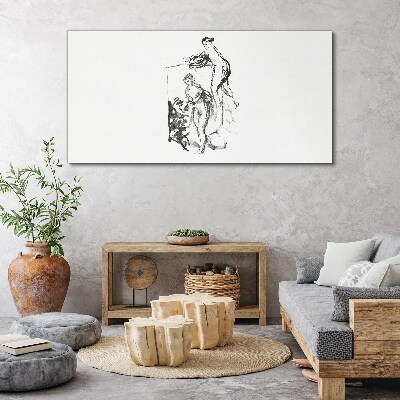 Drawing sketch Canvas print