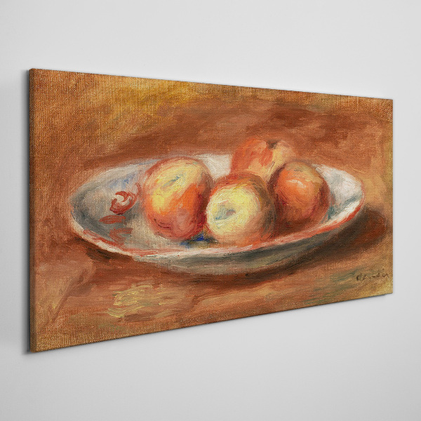 Apples on a plate Canvas print