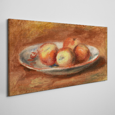 Apples on a plate Canvas print