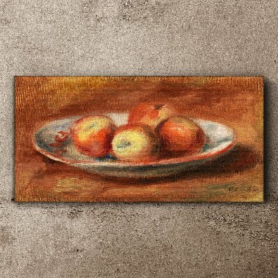 Apples on a plate Canvas print
