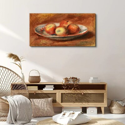 Apples on a plate Canvas print