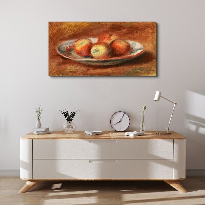 Apples on a plate Canvas print