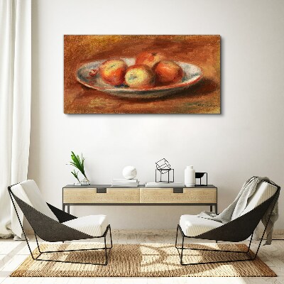 Apples on a plate Canvas print