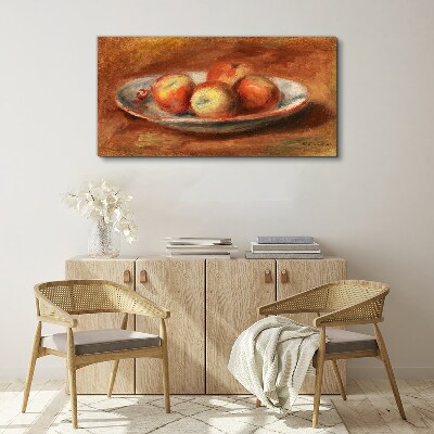 Apples on a plate Canvas print