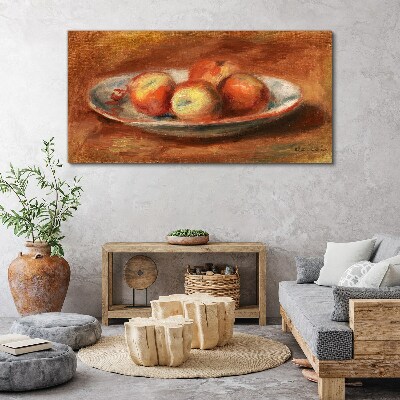 Apples on a plate Canvas print