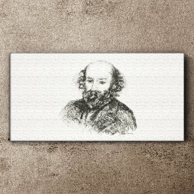 Portrait of a man in a classic style Canvas print