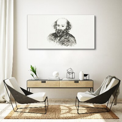 Portrait of a man in a classic style Canvas print