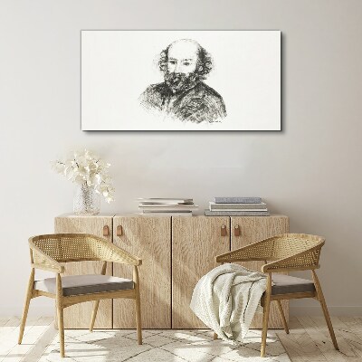 Portrait of a man in a classic style Canvas print