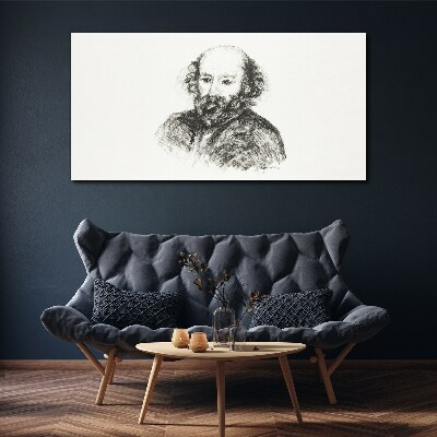 Portrait of a man in a classic style Canvas print
