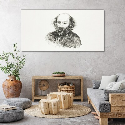 Portrait of a man in a classic style Canvas print