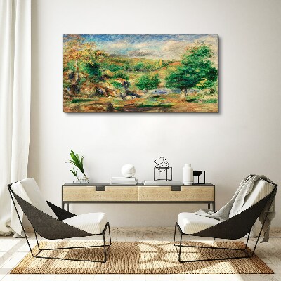 Landscape forest sky Canvas print