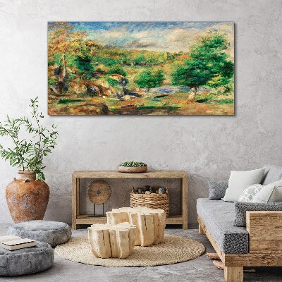 Landscape forest sky Canvas print