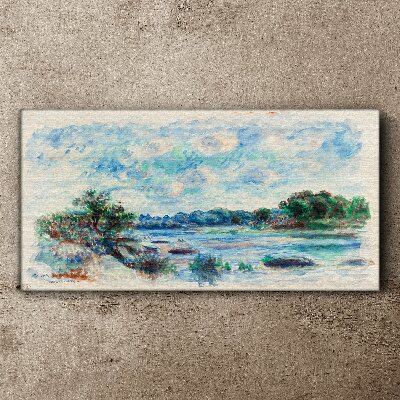 A peaceful landscape by the river Canvas print