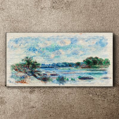 River forest sky Canvas print
