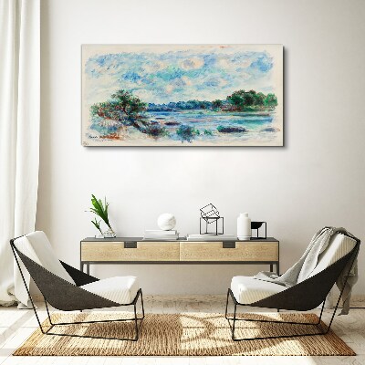 A peaceful landscape by the river Canvas print