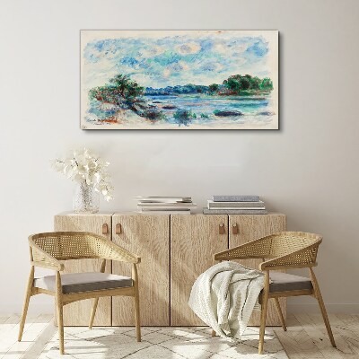 A peaceful landscape by the river Canvas print