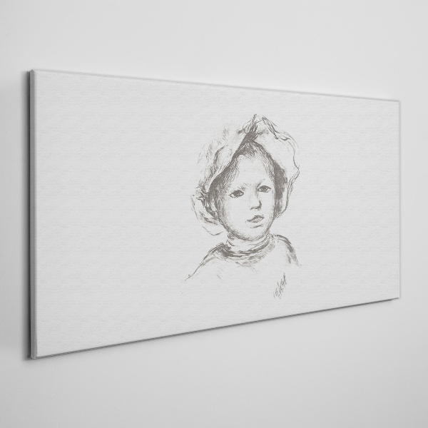 Portrait of a child wearing a hat Canvas print