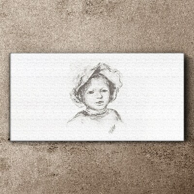 Sketch drawing child Canvas print