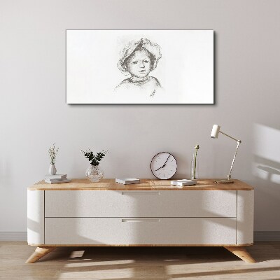Portrait of a child wearing a hat Canvas print