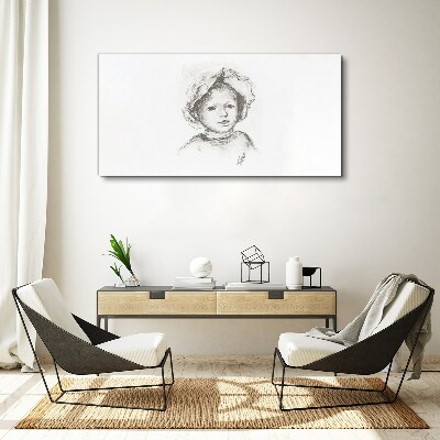Portrait of a child wearing a hat Canvas print