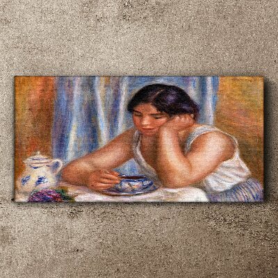 Female coffee Canvas print