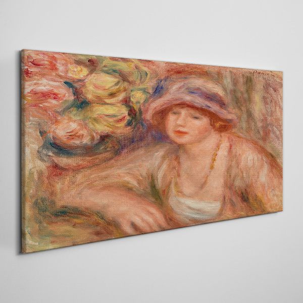 Woman with a hat Canvas print