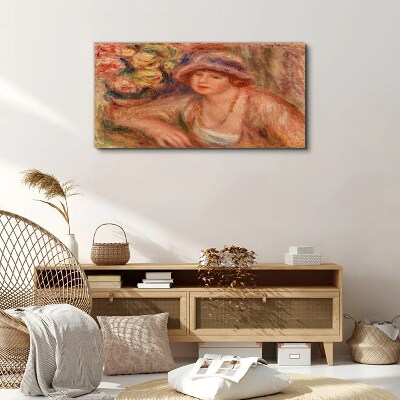 Woman with a hat Canvas print
