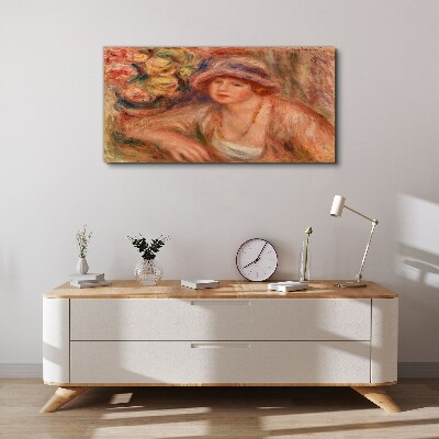 Woman with a hat Canvas print