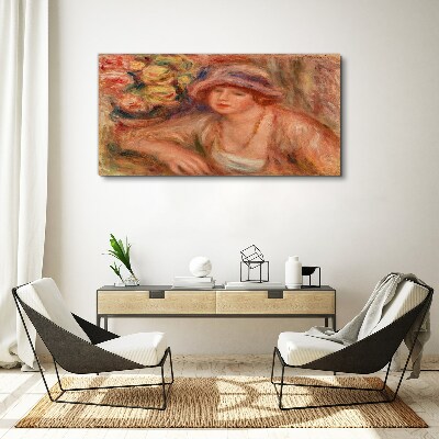 Woman with a hat Canvas print