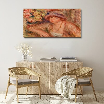 Woman with a hat Canvas print