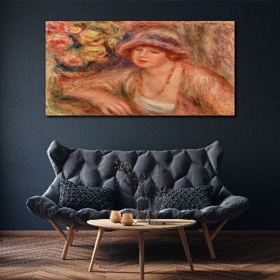 Woman with a hat Canvas print