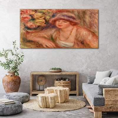 Woman with a hat Canvas print