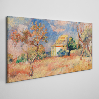 Summer landscapes in pastel colors Canvas print