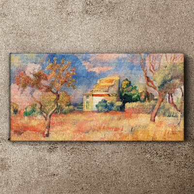 Summer landscapes in pastel colors Canvas print
