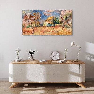 Summer landscapes in pastel colors Canvas print