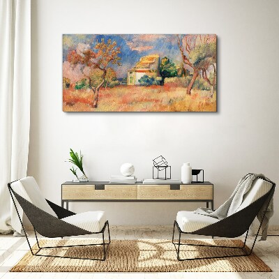 Summer landscapes in pastel colors Canvas print