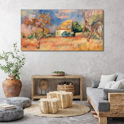 Summer landscapes in pastel colors Canvas print