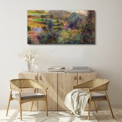 Country scenery in pastel colors Canvas print