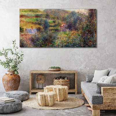 Country scenery in pastel colors Canvas print