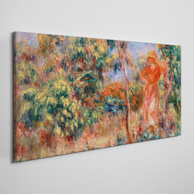 Woman in the garden Canvas print