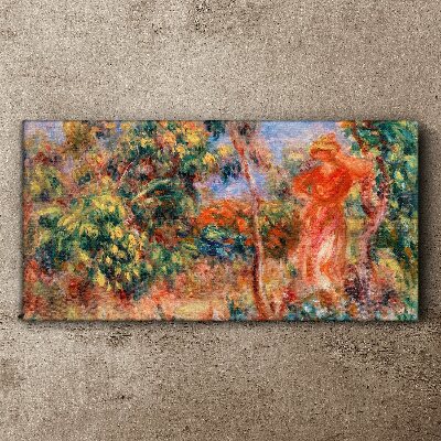 Woman in the garden Canvas print