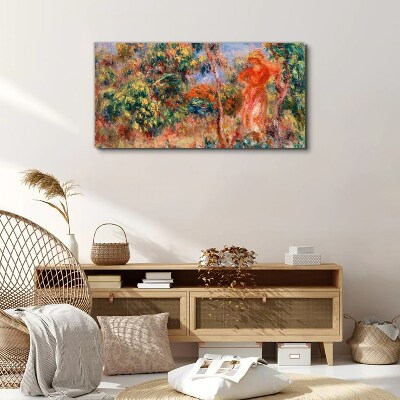 Woman in the garden Canvas print