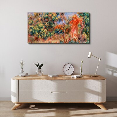 Woman in the garden Canvas print