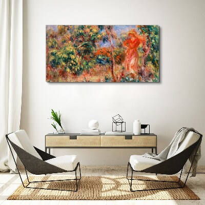 Woman in the garden Canvas print