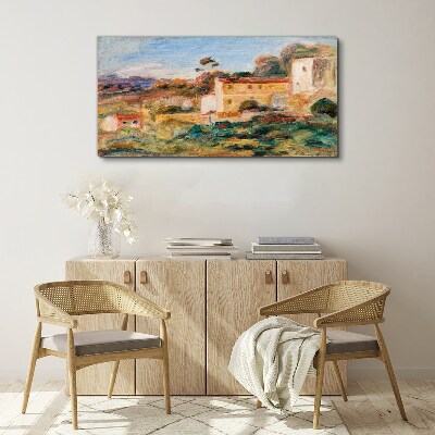 Landscape with rural buildings Canvas print