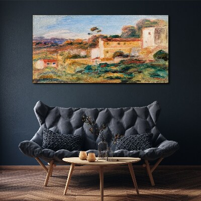 Landscape with rural buildings Canvas print