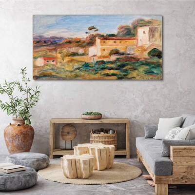 Landscape with rural buildings Canvas print