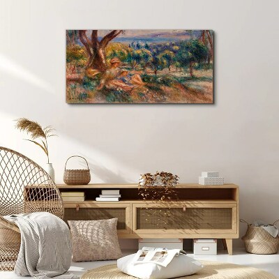 Mother and child in the orchard Canvas print