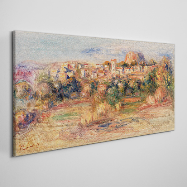 Landscape with colorful hills Canvas print