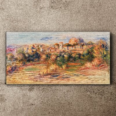 Landscape with colorful hills Canvas print